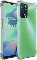 Hoesje voor Oppo A16 - Oppo A16s Siliconen Shock Proof Case met Versterkte rand - Compatibel met Oppo A16 / A16s Screenprotector - Transparant Gel TPU Backcover Hoes