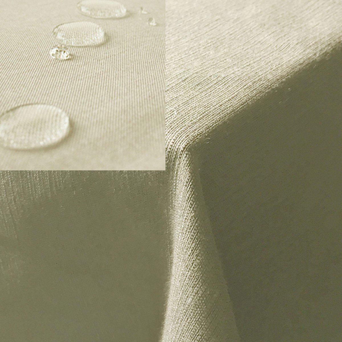 JEMIDI Tafelkleed/tuin tafelkleed lotus effect linnen kijken tafelkleed hoes linnen vlek bescherming - Champagne - Vorm Rond - Maat 180x180