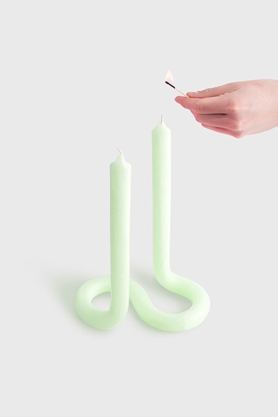 54 Celsius Lex Pott Candle Twist GREEN MINT