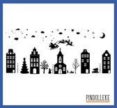 Pindolleke - Raamsticker Kerst - herbruikbaar - wit