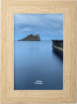 Fotolijstje - hout naturel - beschermglas - lichtbruin - 10 x 15 cm