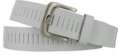 Ceinture en cuir décontractée Riem fendue | Pour dames et hommes | 4 cm de large | Taille de la ceinture : 85 cm | 100% cuir véritable | Couleur : blanc | Boucle sans nickel