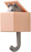 Kinderkapstok Haakjes - 4 stuks -  Oranje Rat -  Dieren - Kinderkamer - Kids
