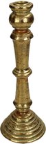 Oneiro’s Luxe kandelaar BARBARA GOUD – 10 x10 x28 cm - kaarsenhouder - waxinelichthouder - decoratie – woonaccessoires – wonen -decoratie – kaarsen – metaal - hout