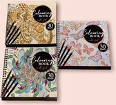 Craft Sensations Kleurboek in 3 verschillende kleuren - Colouring book| Kleurbook met folie