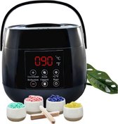 Senpurna® Wax set - Zwart - 400 Gram wax incl. spatels - Ontharen - Lichaam - Gezicht - Digitaal - Biologisch - Wax Beans - Wax apparaat - Wax Heater - Wax Verwarmer - Ontharingsap