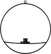 Oneiro’s Luxe kandelaar CALL Hanging Black – Ø30  - kaarsenhouder - waxinelichthouder - decoratie – woonaccessoires – wonen -decoratie – kaarsen – metaal - hout