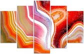 Trend24 - Canvas Schilderij - Dance Of Neon - Vijfluik - Abstract - 100x70x2 cm - Meerkleurig