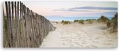 Trend24 - Canvas Schilderij - Strand Na Zonsondergang - Schilderijen - Landschappen - 120x40x2 cm - Beige