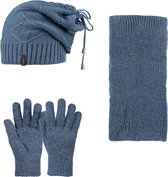 SUYUTTI Heren 3-Delig Winter Set | Muts met Fleecevoering - Sjaal - Handschoenen | Cool-01 (K2203-05)