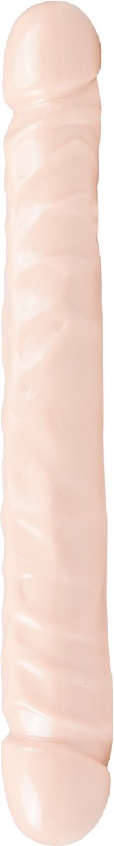 Goedkoopste Doc Johnson Double Header 12 - Dubbele Dildo - beige - Ø 38 mm