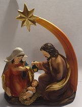 Kerststal - Ster - Maria - Jozef en Jezus - 15 x 12 x 5 cm