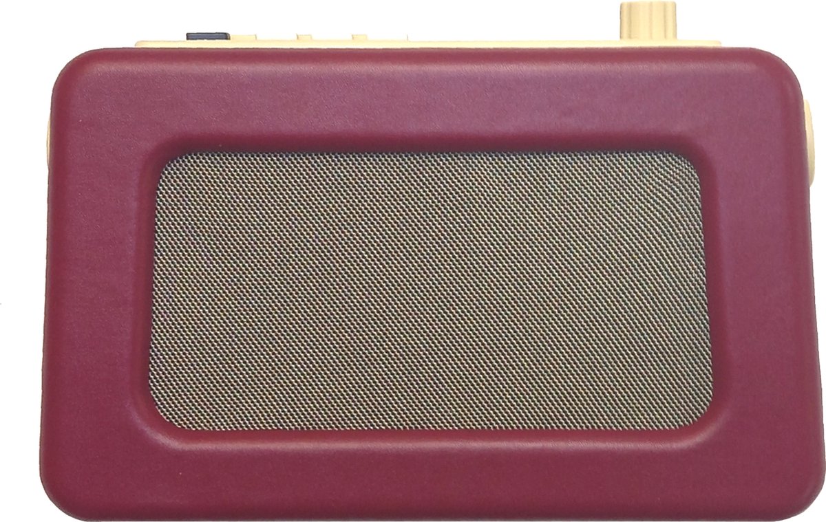 OER Dementie Radio (DAB+/FM/Bluetooth) - Retro Radio voor Ouderen met Dementie - Duidelijk en Simpel - Traditionele Volume Draaiknop - 3 Geheugenknoppen voor Radiozenders - Verborgen Instellingen Menu - Stijlvol Bordeaux Rood