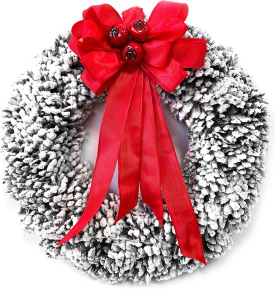 Guirlande de Noël avec des décorations Décoration de Noël rouge Décorations de Noël de Noël Couronne de porte de Noël cadeau cadeau d'entreprise