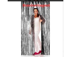 4 stuks Zwart deurgordijn , Folie, Brandvertragend, Brandveilig, Carnaval, Themafeest, Halloween
