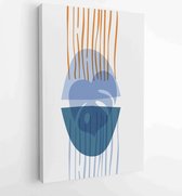 Zomer tropische muur kunst vector. Palmbladeren, kokosblad, monsterablad, line arts 1 - Moderne schilderijen – Verticaal – 1922500775 - 40-30 Vertical
