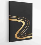 Luxe gouden behang. Zwarte en gouden achtergrond 3 - Moderne schilderijen – Verticaal – 1915063981 - 50*40 Vertical