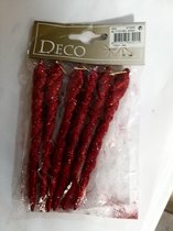 Decoris kersthangers - Rood - 13 cm