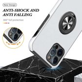 Merkloos,  iPhone 12/12 Pro met Ring beugel en Magnetische Auto Mount Kenmerken-Grijs