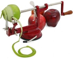 3 in 1 appelboor - Appelschiller met zuignap - Groentesnijder dunschiller voor aardappelen en fruit - Appelschilmachine - Appelsnijder - RVS