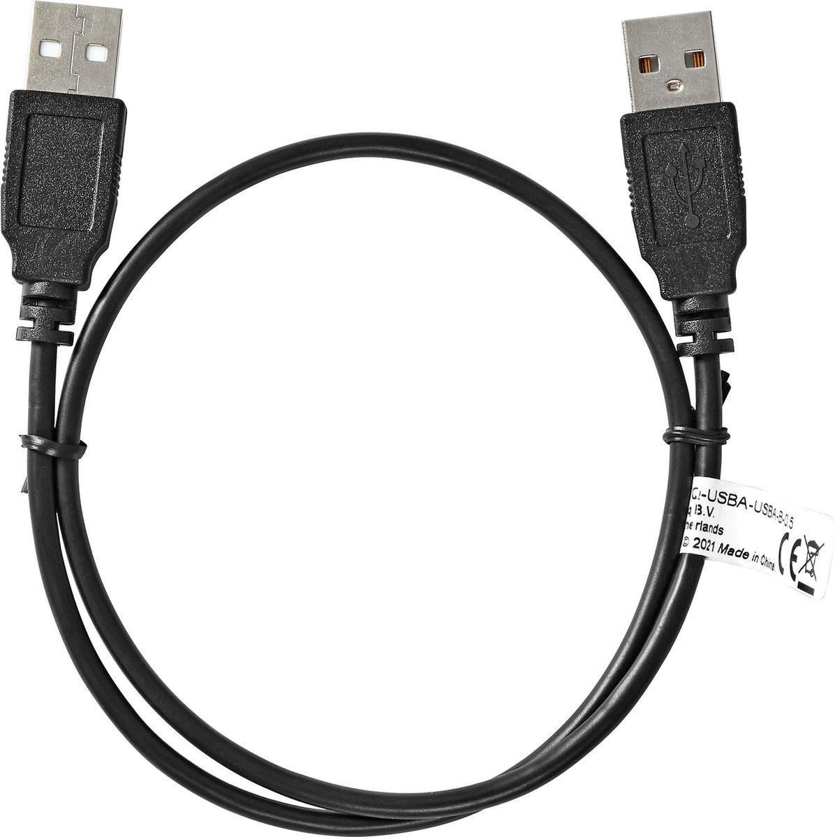 USB A kabel - USB 2.0 Kabel - USB A Male naar USB A male- 1.8 meter - Zwart  - Allteq | bol.com
