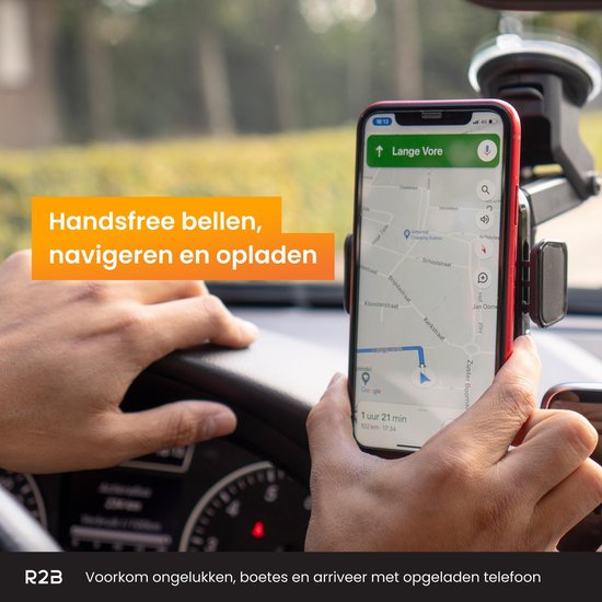 R2B Telefoonhouders Auto Zuignap met Draadloze Oplader - Raam/Dashboard/Ventilatie - GSM Houder Auto - Autohouder - Telefoonhouder Auto - Mobiel Houder Auto - Telefoon Houder - Auto Telefoonhouder - Phone Holder Car