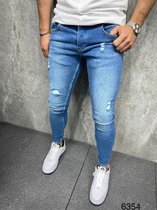 Skinny Jeans Mannen Gescheurde Jeans Mannelijke 2021 Nieuwe Casual Gat Straat Hip Hop Slanke Denim Broek Man Mode jogger Broek