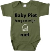 Romper - Baby Piet - Maat 50/56 - Tekstromper - Bedrukte Romper - Kraamkado - Sinterklaas