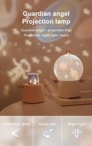 Nachtlamp projector roze - Sterrenhemel - Universum - Planeten - Unicorn - Babyprojector - Kinder lamp - LED verlichting - Draadloos - Nachtlampje - Muziekdoos- Kado tip