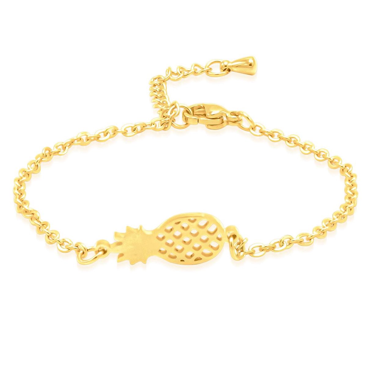 Victorious Dames Armband Goud – Gouden Ananas – 14 t/m 18cm