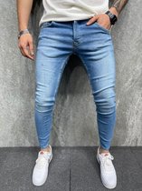 Skinny Jeans Mannen Gescheurde Jeans Mannelijke 2021 Nieuwe Casual Gat Straat Hip Hop Slanke Denim Broek Man Mode jogger Broek