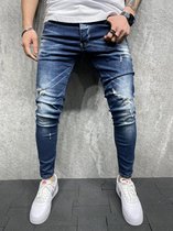 Skinny Jeans Mannen Gescheurde Jeans Mannelijke 2021 Nieuwe Casual Gat Straat Hip Hop Slanke Denim Broek Man Mode jogger Broek