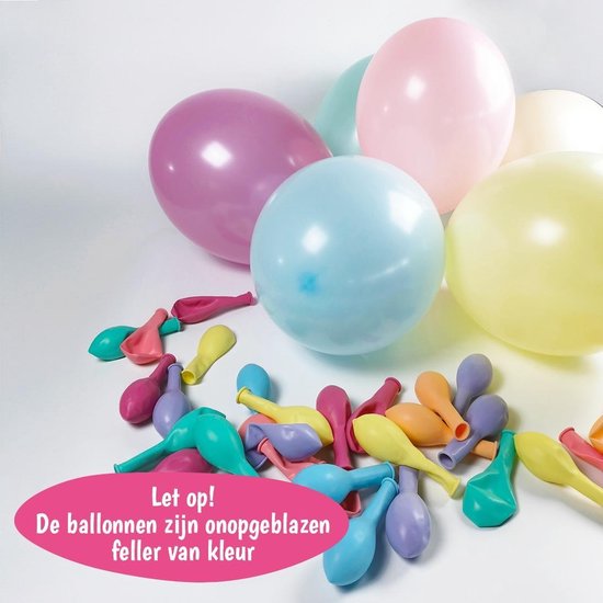 Pastel Ballonnen - 100 Stuks - Kleuren Mix - Merkloos
