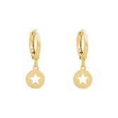 Yehwang -Oorbellen Catch a Star - Goldplated - met bedel - plated