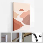 Onlinecanvas - Schilderij - Abstracte Landschap Collectie. Hedendaagse Sjablonen. Natuurachtergronden Sociale Media Art Verticaal - Multicolor - 40 X 30 Cm