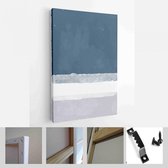 Set van abstracte handgeschilderde illustraties voor briefkaart, Social Media Banner, Brochure Cover Design of wanddecoratie achtergrond - moderne kunst Canvas - verticaal - 188120