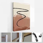 Set van creatieve abstracte handgeschilderde illustraties voor briefkaart, Social Media Banner of Brochure Cover Design achtergrond - moderne kunst Canvas - verticaal - 1846062334