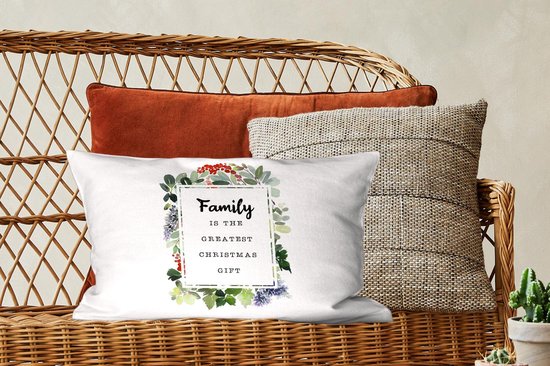 Coussins Coussins décoratifs - Oreillers Salon - 50x30 cm - Plantes - Noël - Citation - Famille