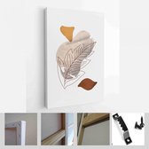 Schilderen Muur Foto's Home Room Decor. Moderne abstracte kunst botanische kunst aan de muur. Boho. Minimal Art Flower op geometrische vormen achtergrond. Abstract Plant Art design