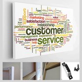 Klantenserviceconcept in woord tag cloud op wit - Modern Art Canvas - Horizontaal - 158375861