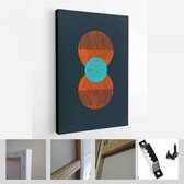 Halverwege de eeuw modern design. Een trendy set van abstracte handgeschilderde illustraties voor wanddecoratie, Social Media Banner, Brochure Cover Design - Modern Art Canvas - verticaal - 1