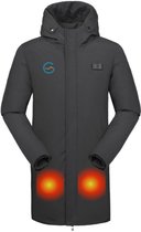 GLØDE Elektrische Verwarmde Winterjas Heren Zwart Maat S