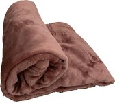 Flanel Fleece Plaid - Roze - 125 x 150 cm
