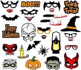 MagieQ Photobooth Props - Halloween Decoratie - Foto Props - Halloween Accesoires -  Versiering - Horror - Eng - Papier