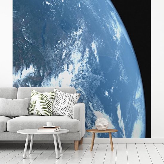 Papier peint - Papier peint Papier peint photo Terre depuis un satellite - Largeur 220 cm x hauteur 220 cm