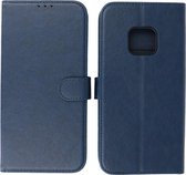 Nokia XR20 Hoesje - Book Case Telefoonhoesje - Kaarthouder Portemonnee Hoesje - Wallet Case - Navy