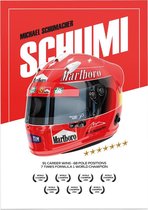 F1 Helm Series - Michael Schumacher (Ferrari),  - Foto op Forex - 90 x 120 cm