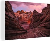 Canvas - Schilderij - Grand Canyon - Landschap - USA - Stenen - Bruin - Schilderijen op canvas - Canvas doek - 60x40 cm - Wanddecoratie