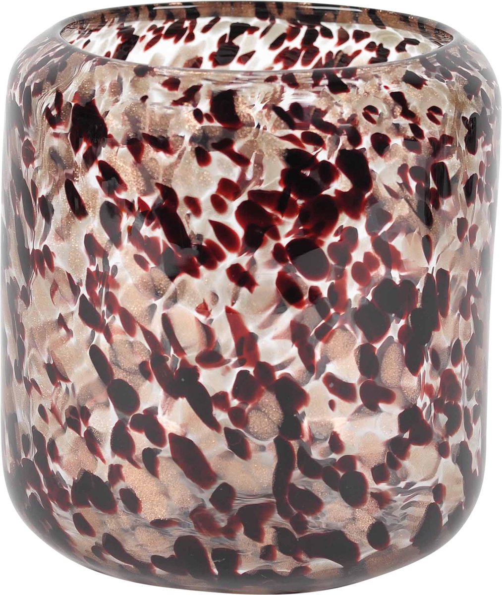 Rasteli Vaas - glas - rood - D20,1 x H19 cm - Opening 13 cm