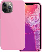 iPhone 13 Pro Max Hoesje Silicone Case - iPhone 13 Pro Max Case Licht Roze Siliconen Hoes - iPhone 13 Pro Max Hoes Cover - Licht Roze